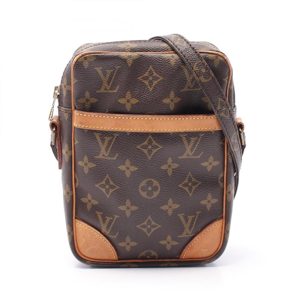Louis Vuitton Danube Canvas Leather Monogram Shoulder Bag Brown